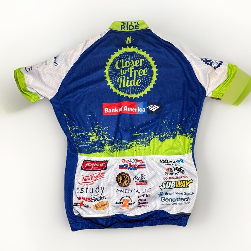 Hincapie Sportswear “Ride Closer to Free” Cycling Jersey XS Club CVS Subway